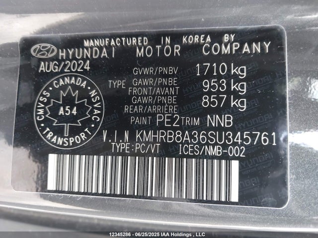Hyundai mpi gamma ii 2025 KMHRB8A36SU345761 Image 9