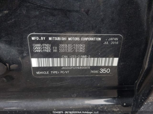 JA32U2FU1HU600970 Mitsubishi 2.0 dohc mivec