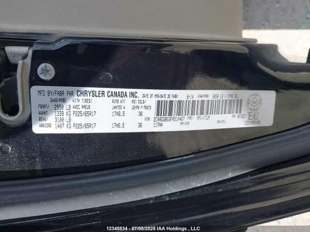 2C4RDGBG3FR510467 Dodge 2015