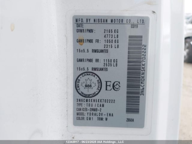 3N6CM0KN5KK702222 Nissan NV200