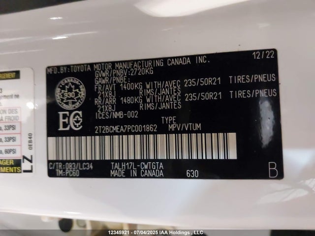 Lexus t24a-fts, 1zm+1ym 2023 2T2BCMEA7PC001862 Image 19