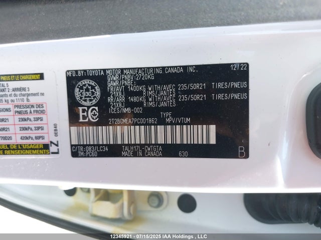 Lexus t24a-fts, 1zm+1ym 2023 2T2BCMEA7PC001862 Image 9