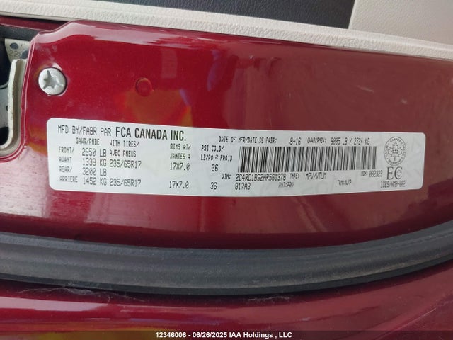 2C4RC1BG2HR561378 Chrysler Pacifica