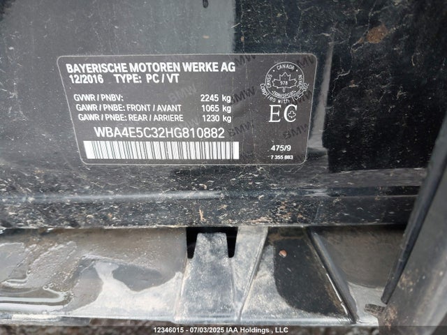 WBA4E5C32HG810882 BMW 2017