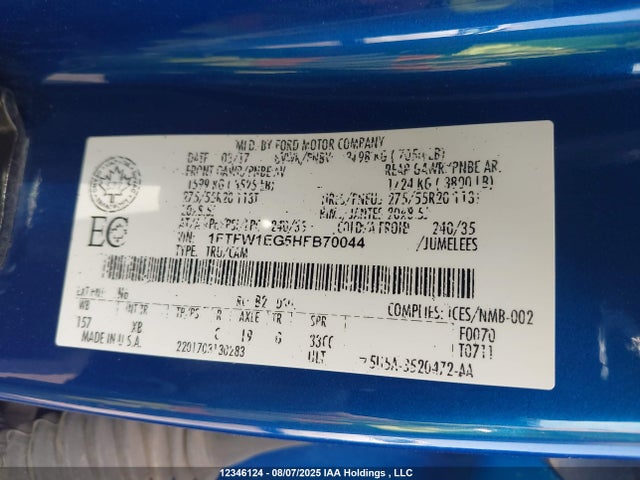 Ford gtdi 2017 1FTFW1EG5HFB70044 Image 18