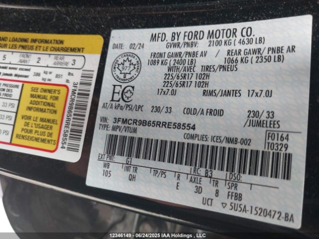 3FMCR9B65RRE58554 Ford dragon