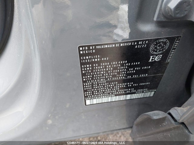 3VVLX7B26NM059205 Volkswagen tsi