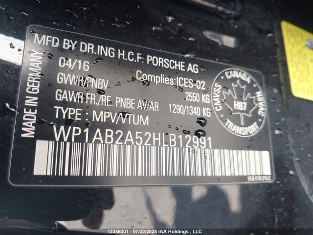 WP1AB2A52HLB12991 Porsche Macan