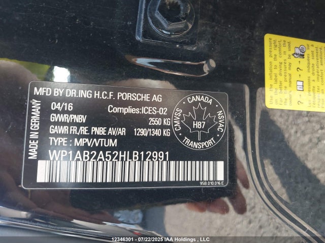 WP1AB2A52HLB12991 Porsche Macan