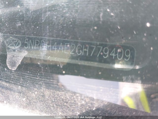 5NPDH4AE2GH779409 Hyundai dohc mpi nu