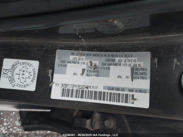 3MZBM1V72FM155323 Mazda pe