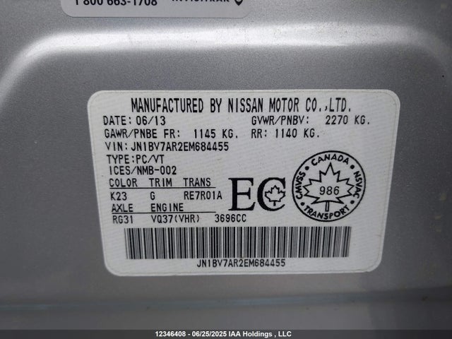 JN1BV7AR2EM684455 Infiniti Q50