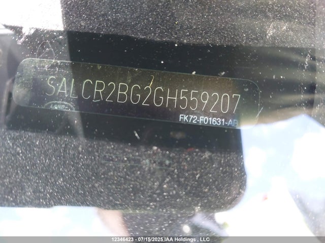 SALCR2BG2GH559207 Land Rover gtdi lev3 sulev30