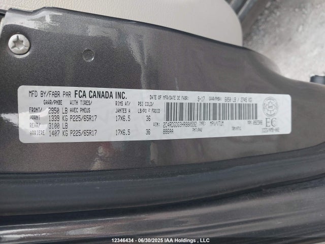 Aukcja sprzedaży 2017 Dodge Grand Caravan, vin: 2C4RDGDG3HR880592, numer aukcji: 12346434