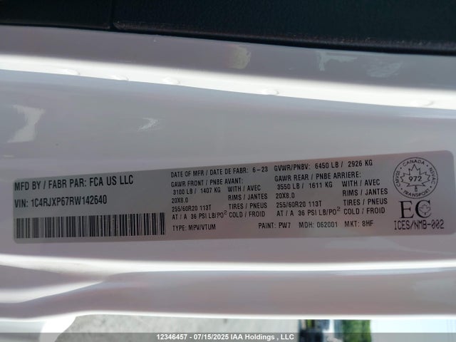 1C4RJXP67RW142640 Jeep Wrangler