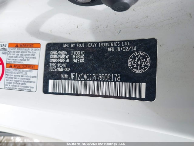 Subaru BRZ 2014 JF1ZCAC12E8606178 Image 9