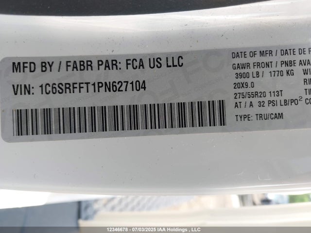 1C6SRFFT1PN627104 Dodge 1500