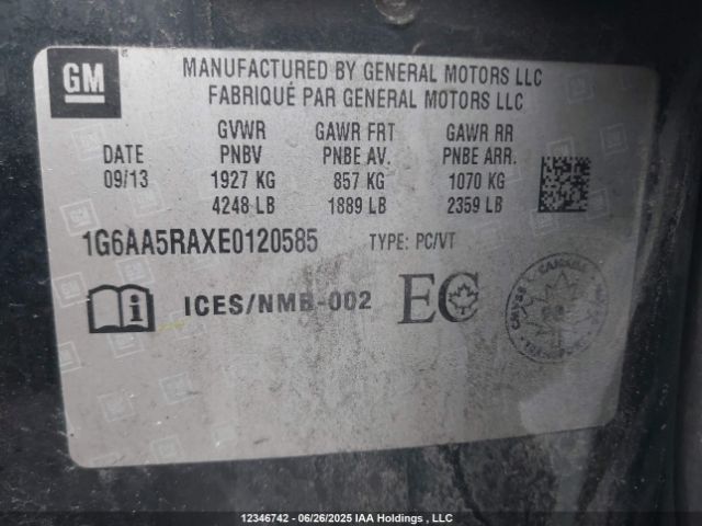 1G6AA5RAXE0120585 Cadillac lcv