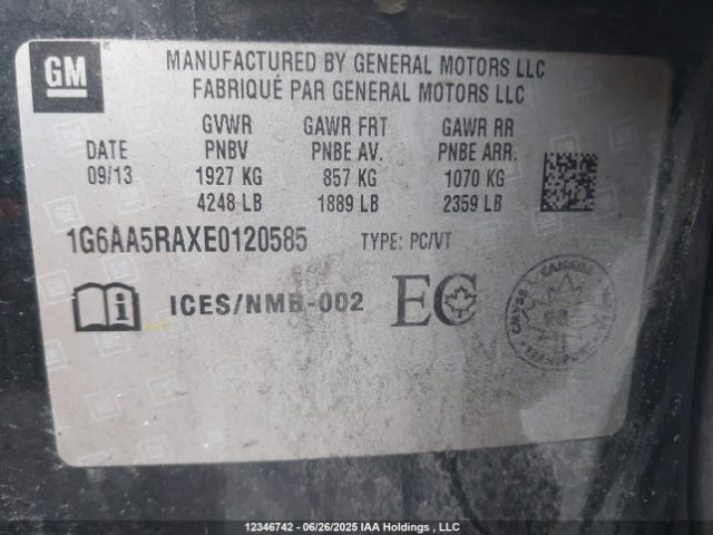 1G6AA5RAXE0120585 Cadillac lcv