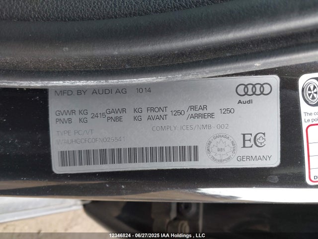 WAUHGCFC0FN025541 Audi 2015