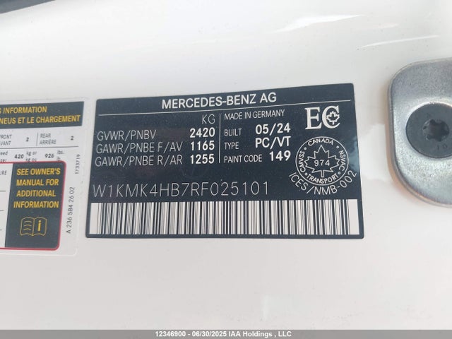 W1KMK4HB7RF025101 Mercedes-Benz m254