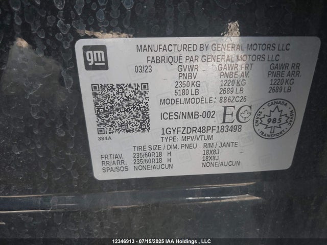 1GYFZDR48PF183498 Cadillac lsy