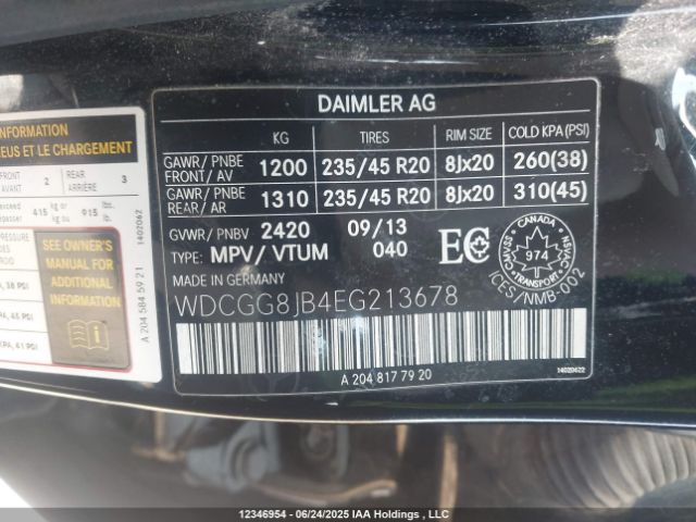 WDCGG8JB4EG213678 Mercedes-Benz 2014