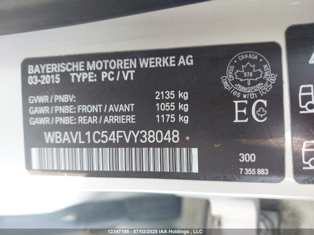 WBAVL1C54FVY38048 BMW X1