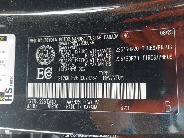 2T2GKCEZ6RC021757 Lexus a25a-fxs, 5nm+4nm