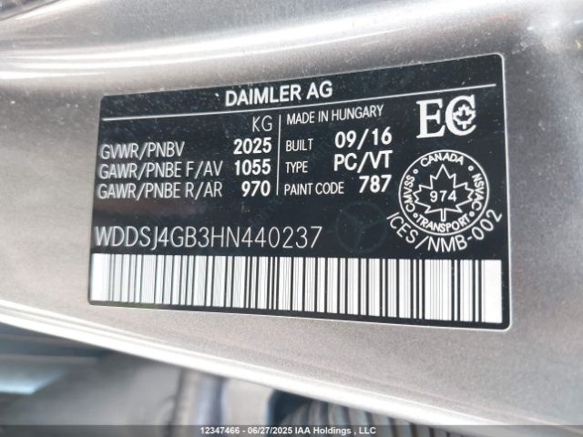 WDDSJ4GB3HN440237 Mercedes-Benz 2017