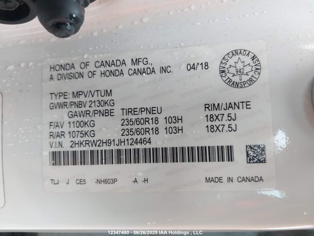 Honda l15be 2018 2HKRW2H91JH124464 Image 19