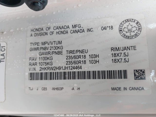 Honda l15be 2018 2HKRW2H91JH124464 Image 9