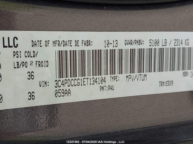 3C4PDCCG1ET134104 Dodge 2014