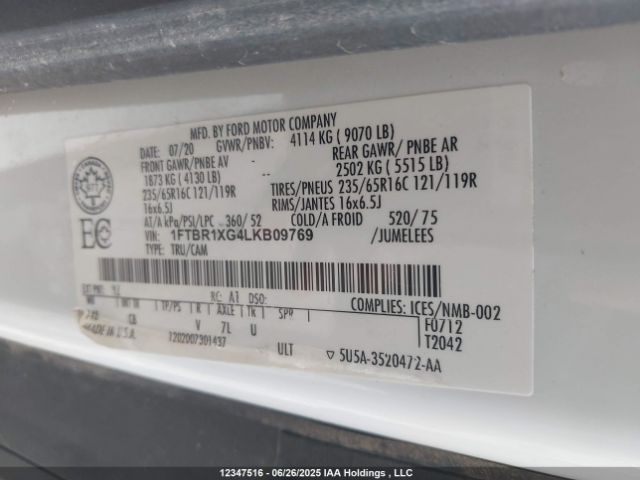 1FTBR1XG4LKB09769 Ford 2020