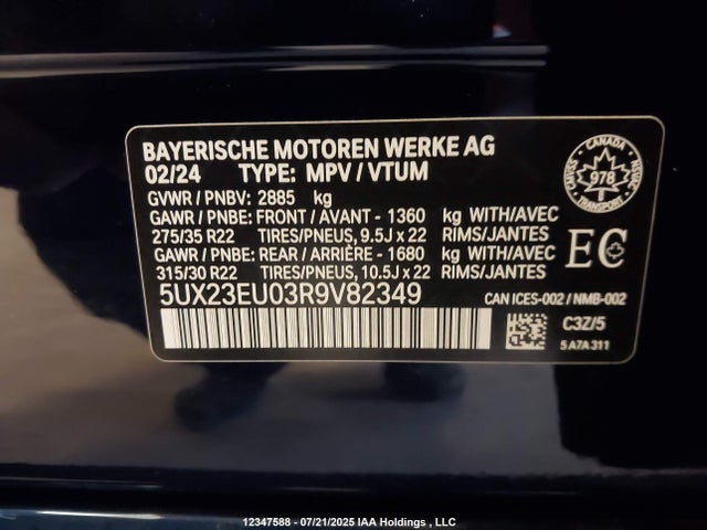 5UX23EU03R9V82349 BMW X5