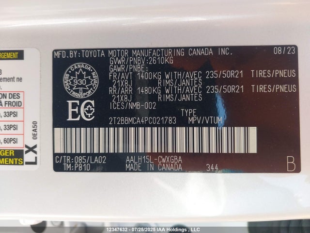2T2BBMCA4PC021783 Lexus a25a-fxs, 5nm+4nm