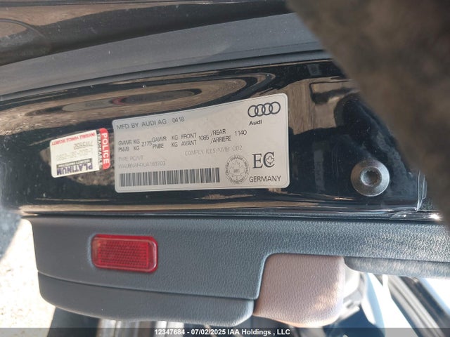 Audi A4 2018 WAUBNAF4XJA183703 Image 9