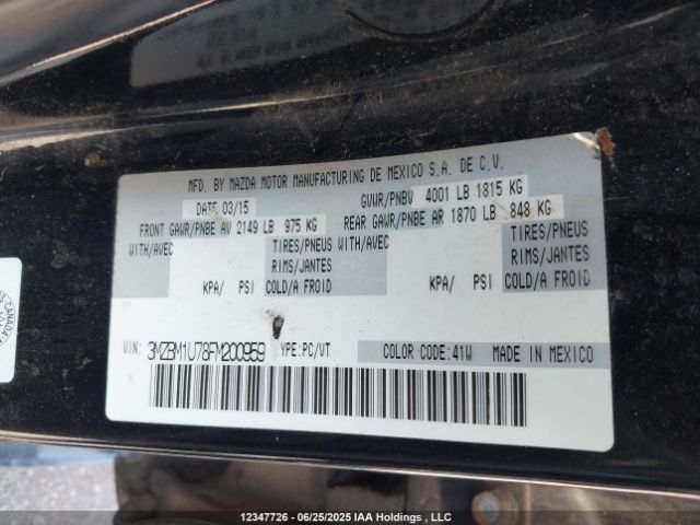 3MZBM1U78FM200959 Mazda pe