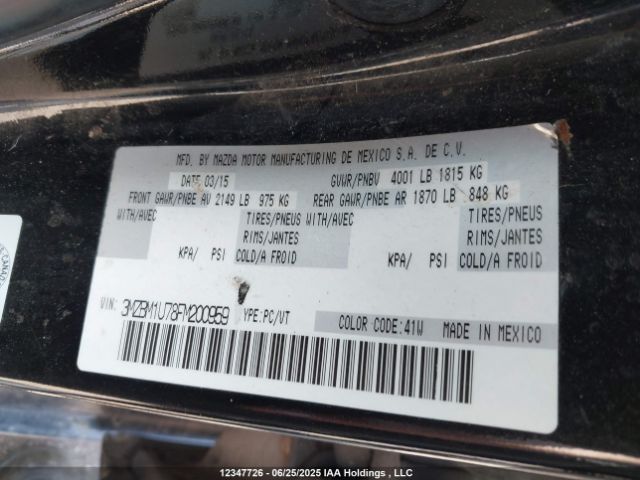 3MZBM1U78FM200959 Mazda pe