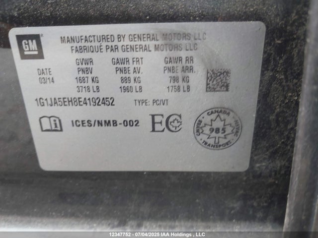 Chevrolet luw 2014 1G1JA5EH8E4192452 Image 18