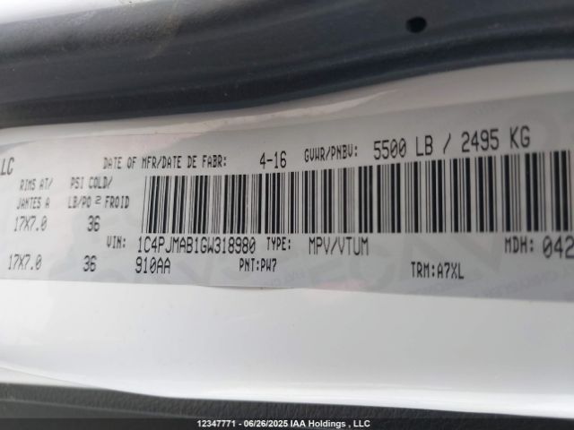 1C4PJMAB1GW318980 Jeep Cherokee