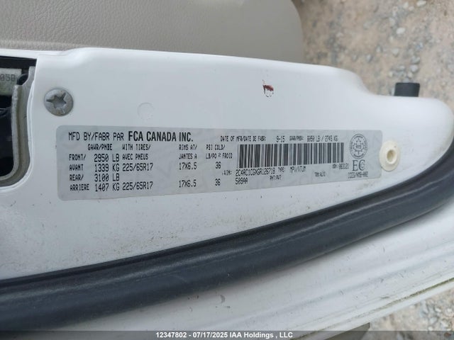 2C4RC1CGXGR126718 Chrysler 2016
