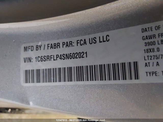 1C6SRFLP4SN602021 RAM 2025