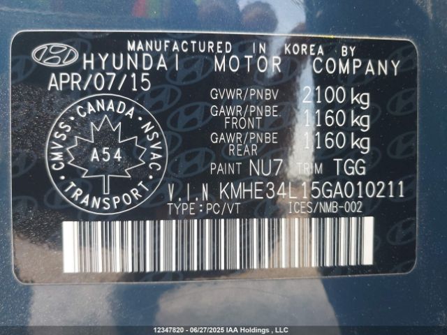 KMHE34L15GA010211 Hyundai dohc gdi nu