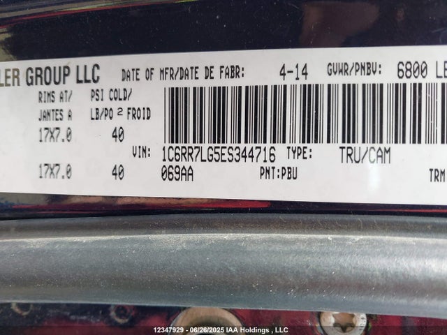 1C6RR7LG5ES344716 RAM 2014
