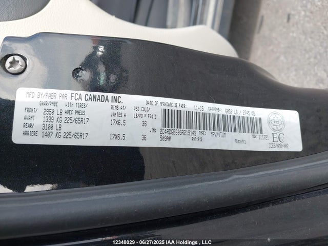 2C4RDGBG0GR219149 Dodge Grand Caravan