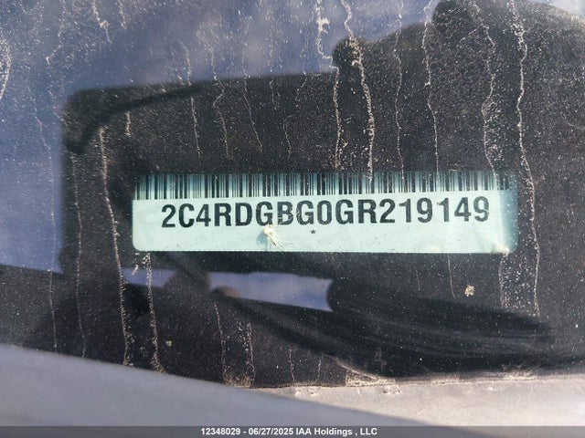 2C4RDGBG0GR219149 Dodge Grand Caravan