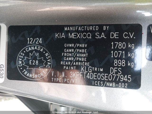 3KPFT4DE0SE077945 KIA 2025