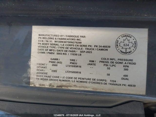 W1X8N36Y5RN279299 Mercedes-Benz om654
