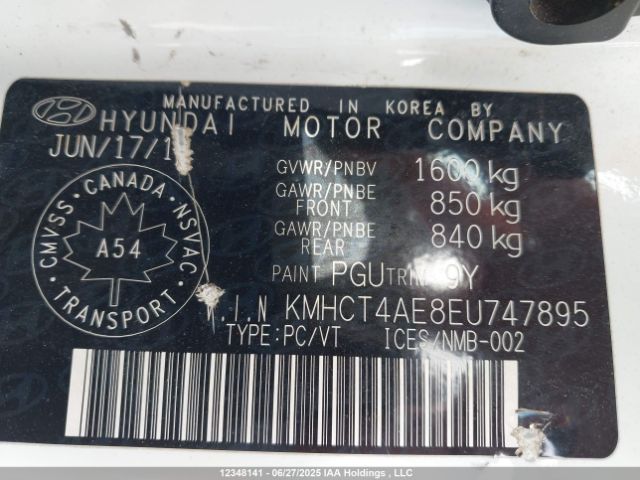 KMHCT4AE8EU747895 Hyundai dohc gdi gamma